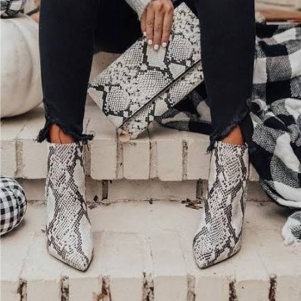 Stacy Snake Print Bootie